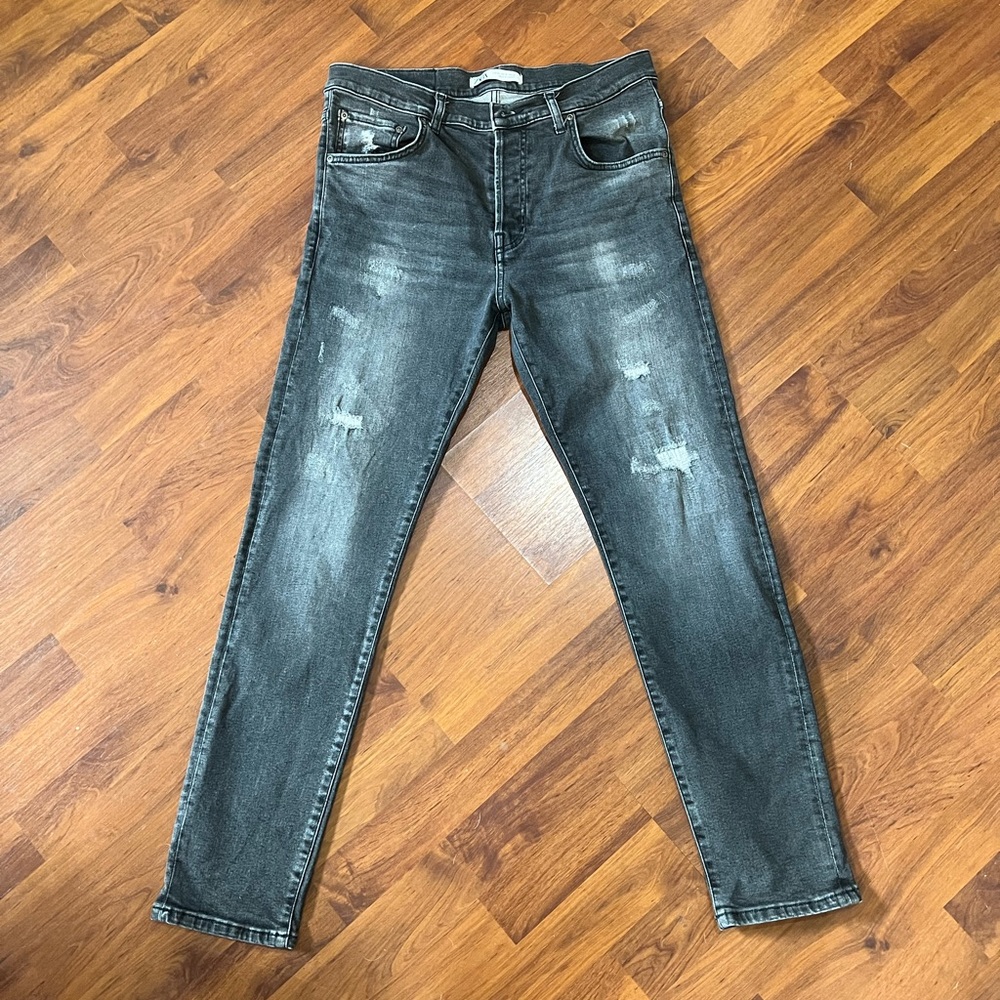 Zara Mens Jeans Black Denim